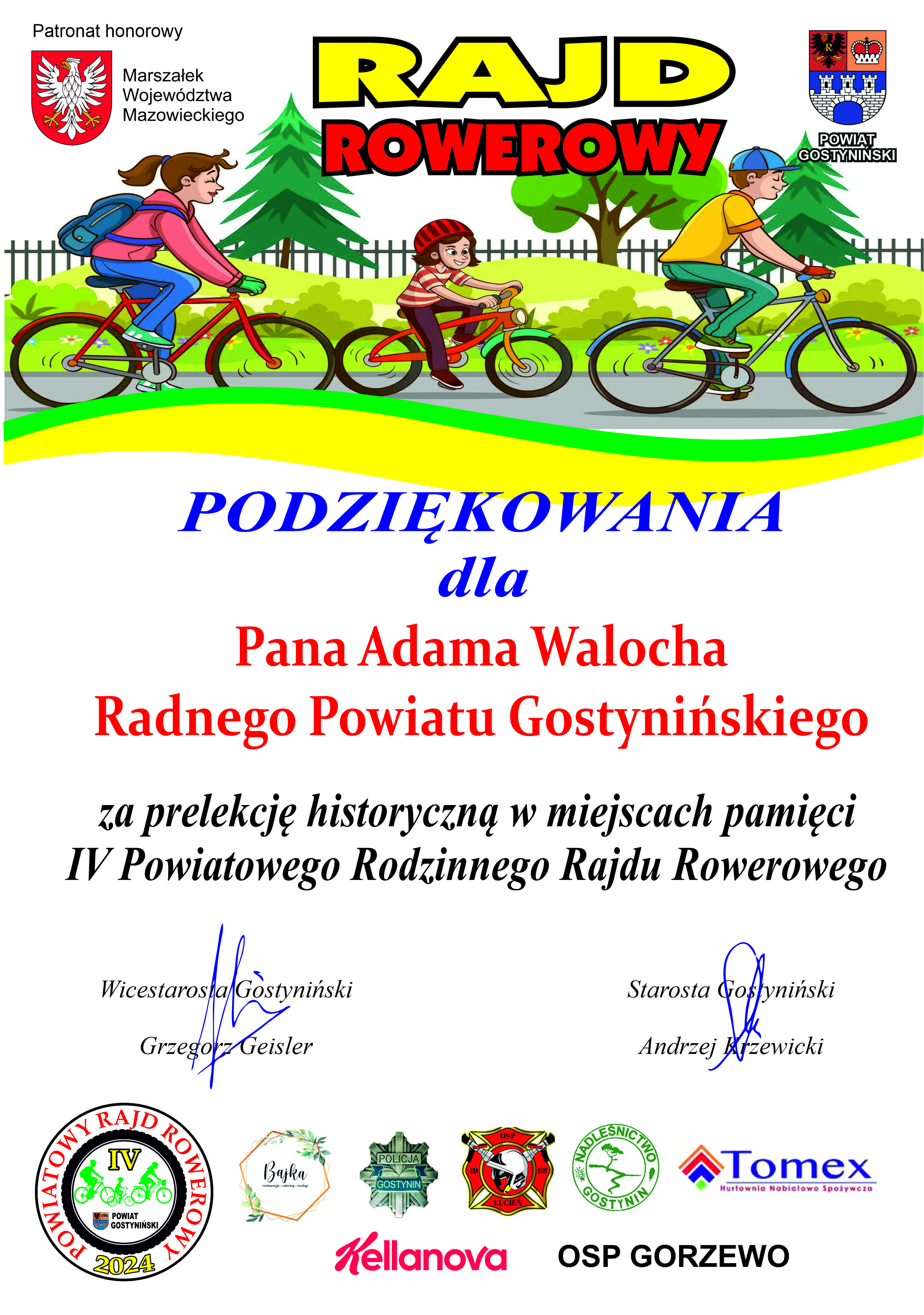 rowery rajd 2024 podzikowanie 10