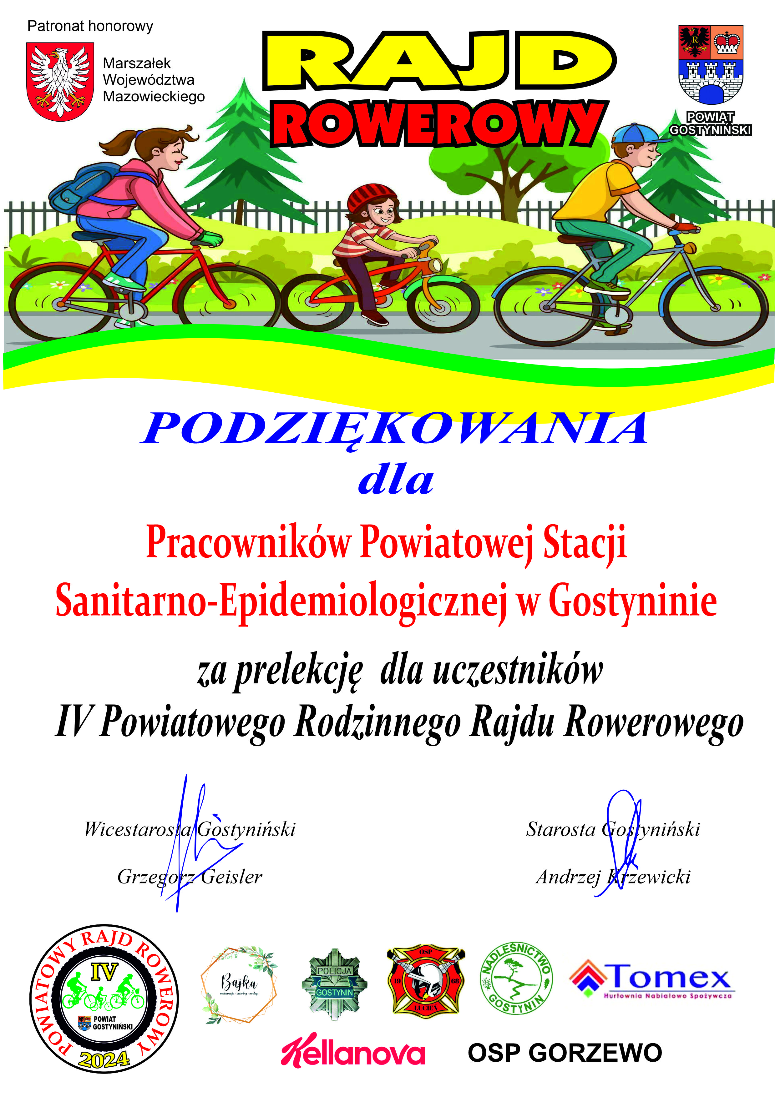 rowery rajd 2024 podzikowanie 13