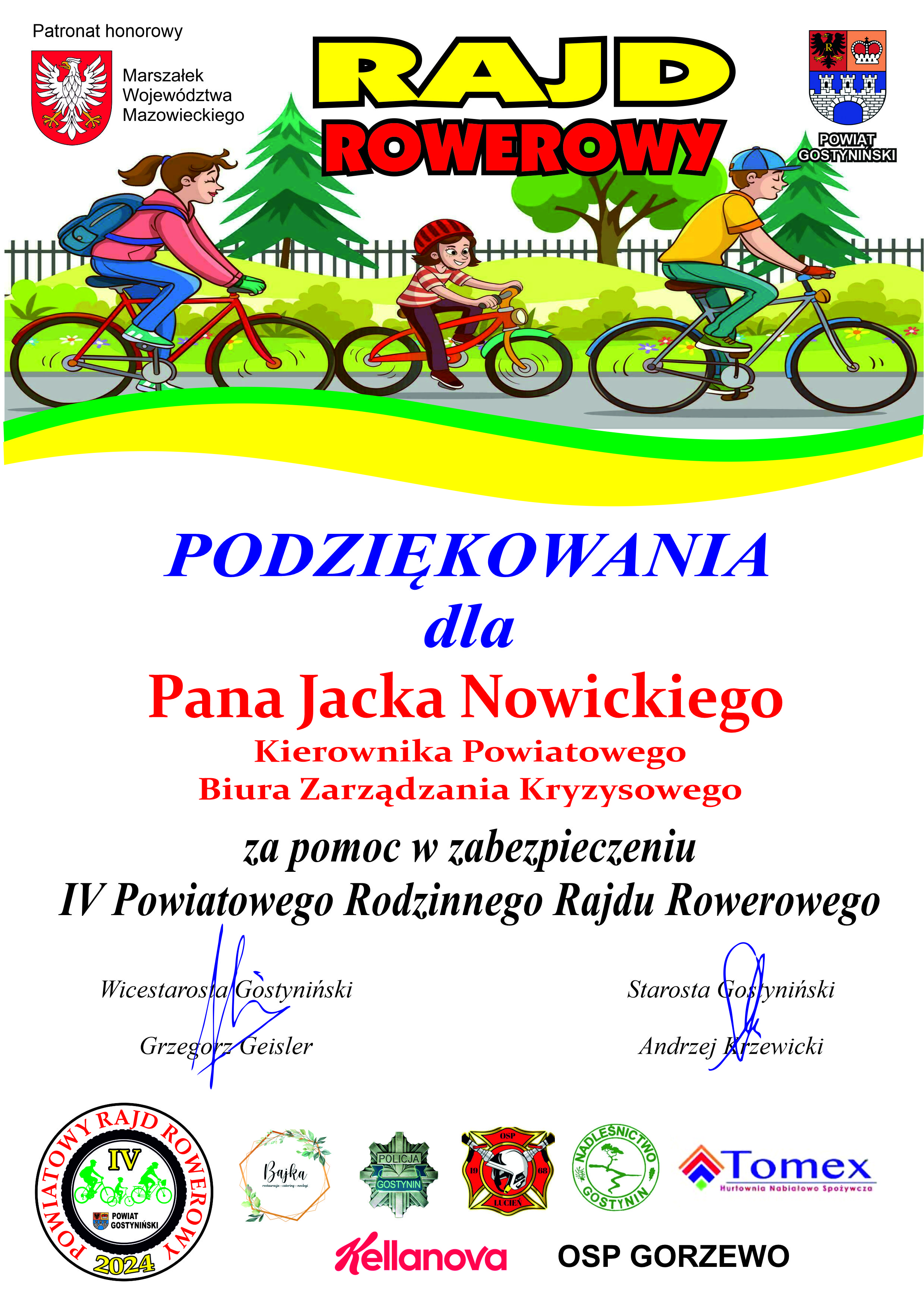 rowery rajd 2024 podzikowanie 4