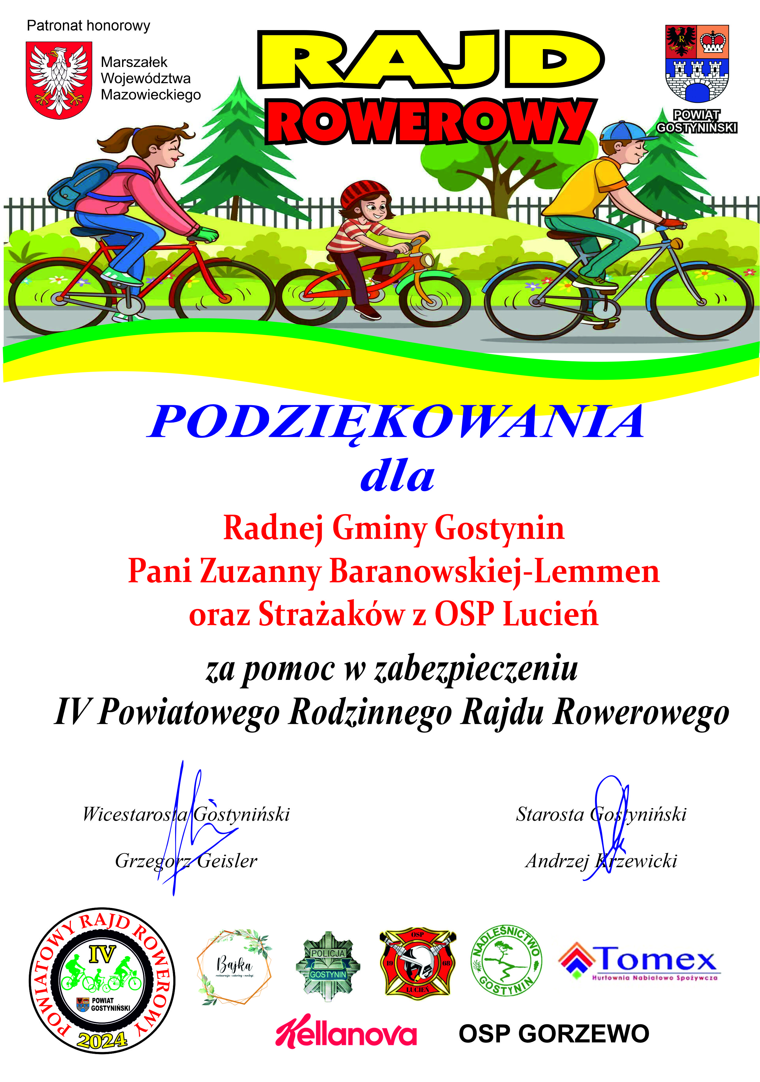 rowery rajd 2024 podzikowanie 7